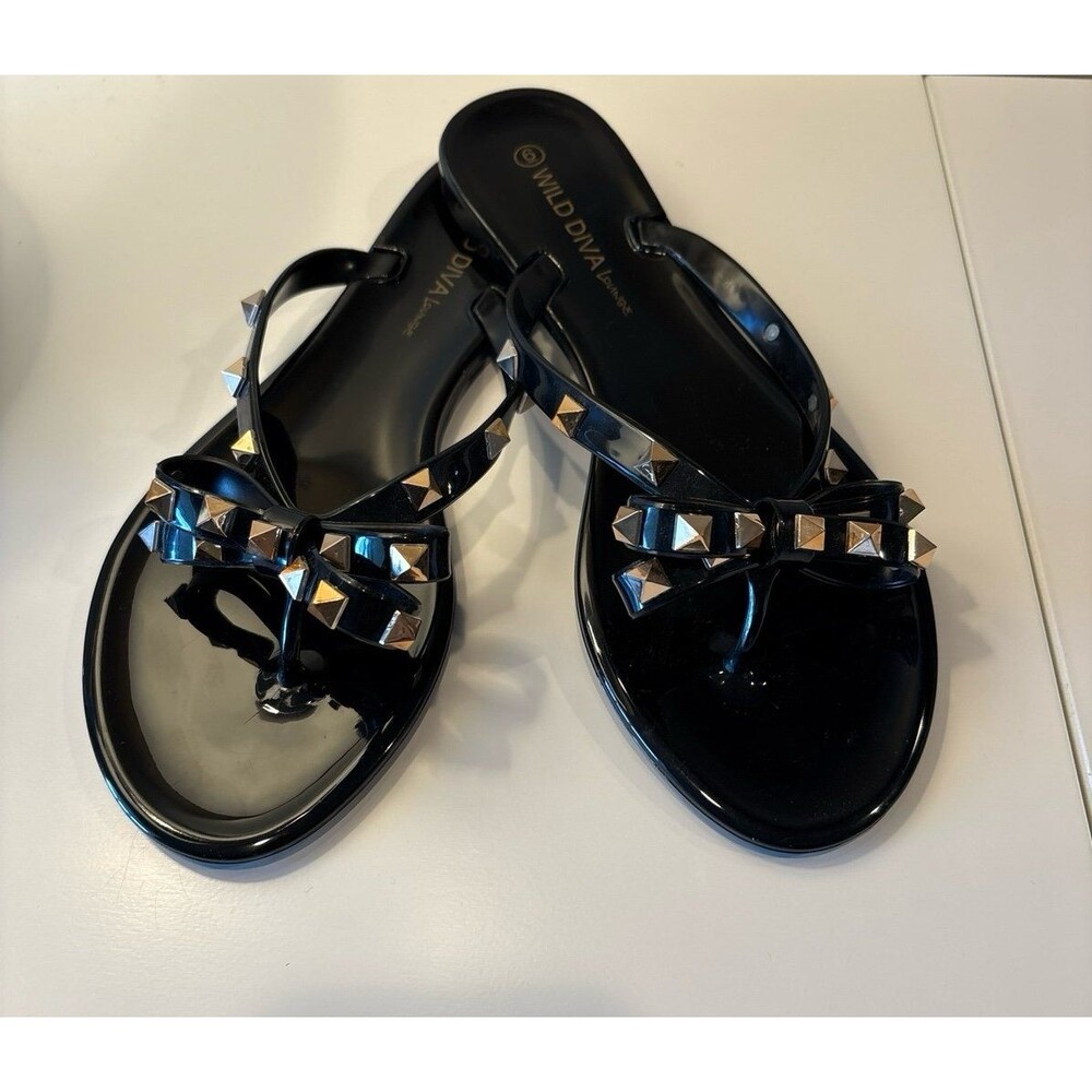 Wild Diva Lounge Studded Sister flat Sandals